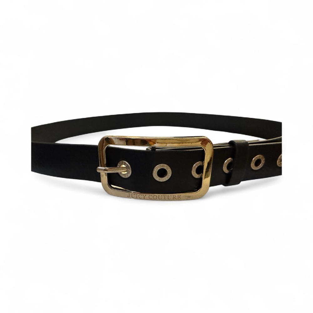 Juicy Couture Women's Belt in Black with Gold Buckle